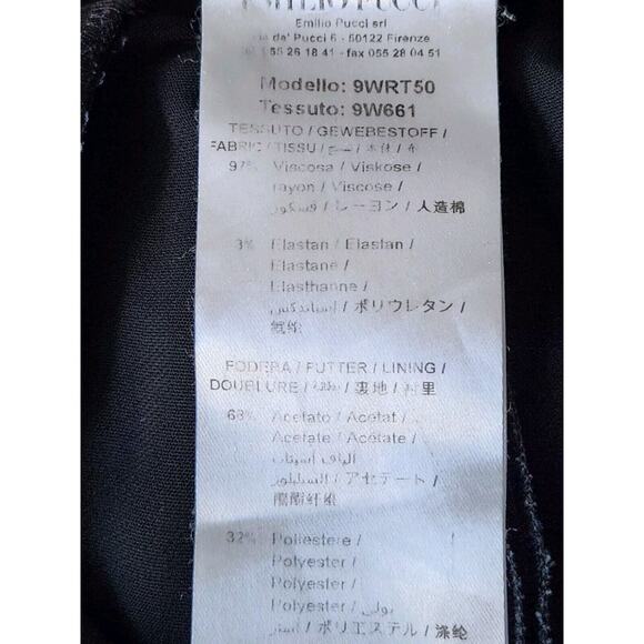 Emilio Pucci Women's Black Dress Career Pants High Rise Straight Legs Size 12 - Picture 6 of 9